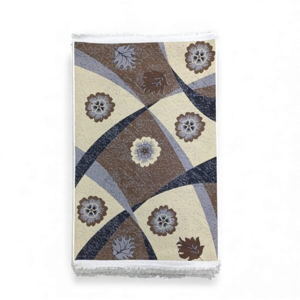 1 x 1.5m Flower & Leaf Design Carpet Multicoloured