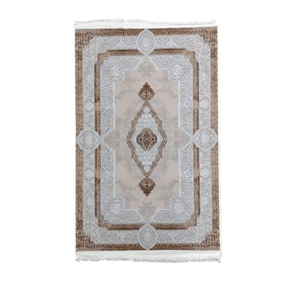 1 x 1.5m Persian-inspired Medallion Design Carpet Multicoloured