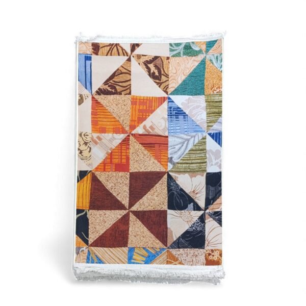 1 x 1.5m Triangle Design Carpet Multicoloured