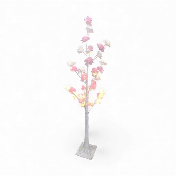 1.2m LED Tree with Roses Pink & White