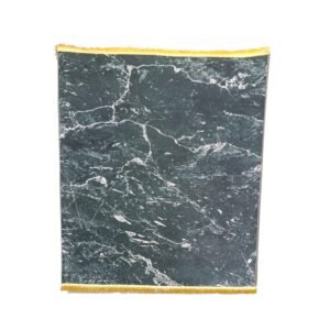 1.5 x 2m 3D Carpet with Marble Design Green & Gold