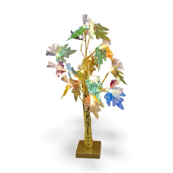 60cm LED Tree with Leaves Multicoloured