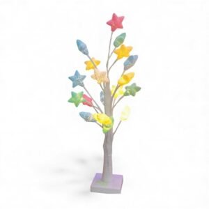60cm LED Tree with Stars Multicoloured