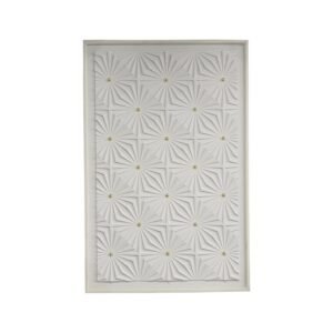 80 x 120cm 3D Painting with Gold Accents White