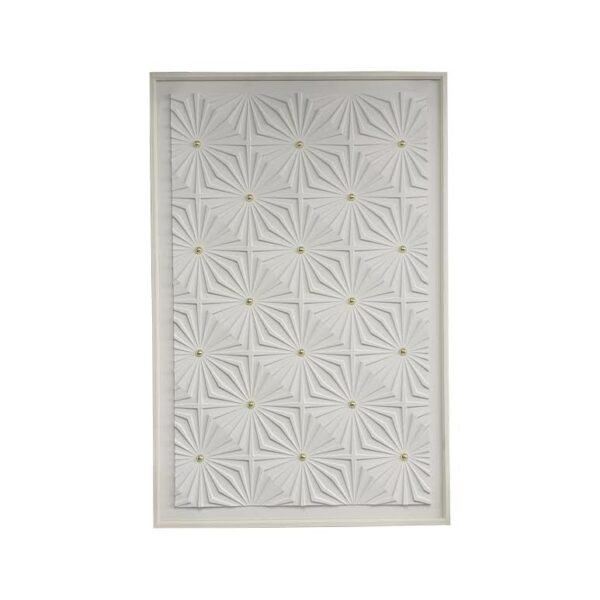 80 x 120cm 3D Painting with Gold Accents White