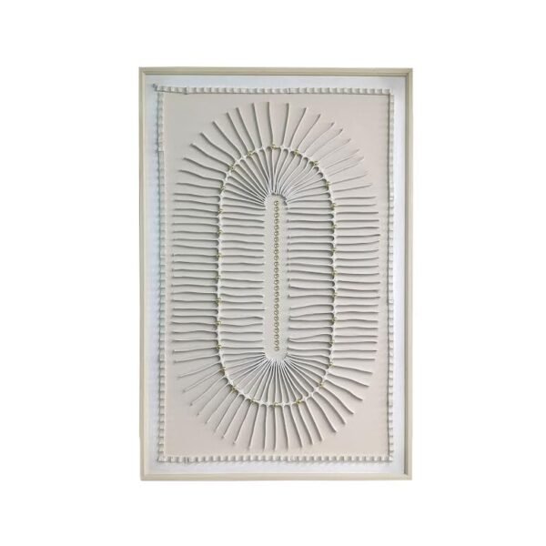 80 x 120cm Sculptural, Abstract Design Painting Cream