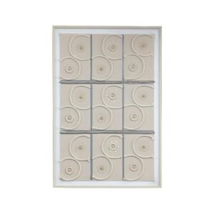 80 x 120cm Spiral Design Frame Cream