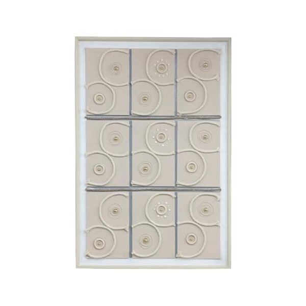 80 x 120cm Spiral Design Frame Cream