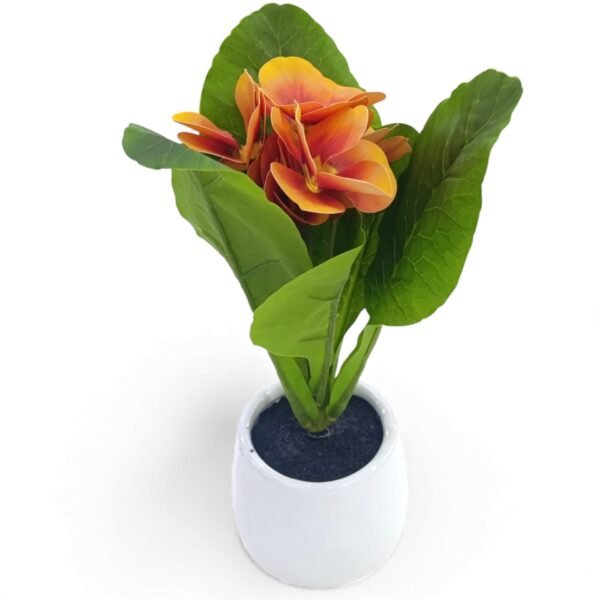 Artificial Flower Arrangement in Pot Plant Copper & Green