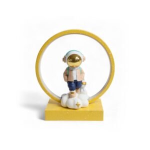 Astronaut Figurine Desk Lamp With Base - Yellow