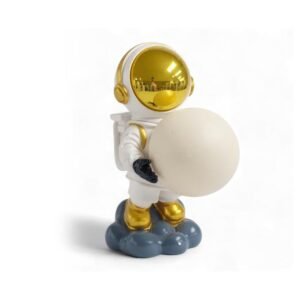 Astronaut Holding Moon Desk Lamp White