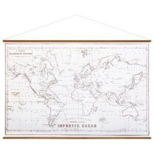 Atmosphera Mapmonde Canvas White