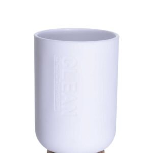 Bamboo Toothbrush Holder/Mug - White
