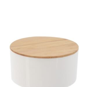 Bathroom Solutions Round Mirror With Organizer 13cm - White