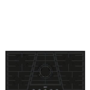 Defy 90cm 5 Burner Gas On Glass Hob - Black