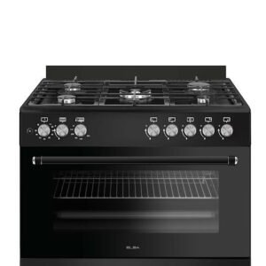 Elba Essential 90cm 5 Burner Gas Stove & Gas Oven - Black