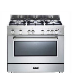 Elba Excellence 90cm 5 Burner Gas Cooker With Gas Oven - Silver