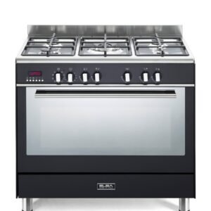 Elba Fusion 90cm 5 Burner Gas Cooker With Electric Oven - Black