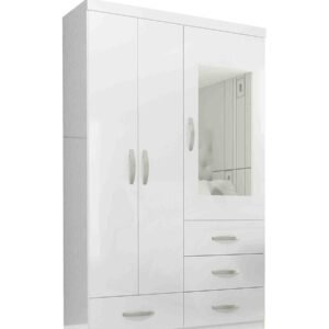 Exotic Designs 3 Door Wardrobe - White