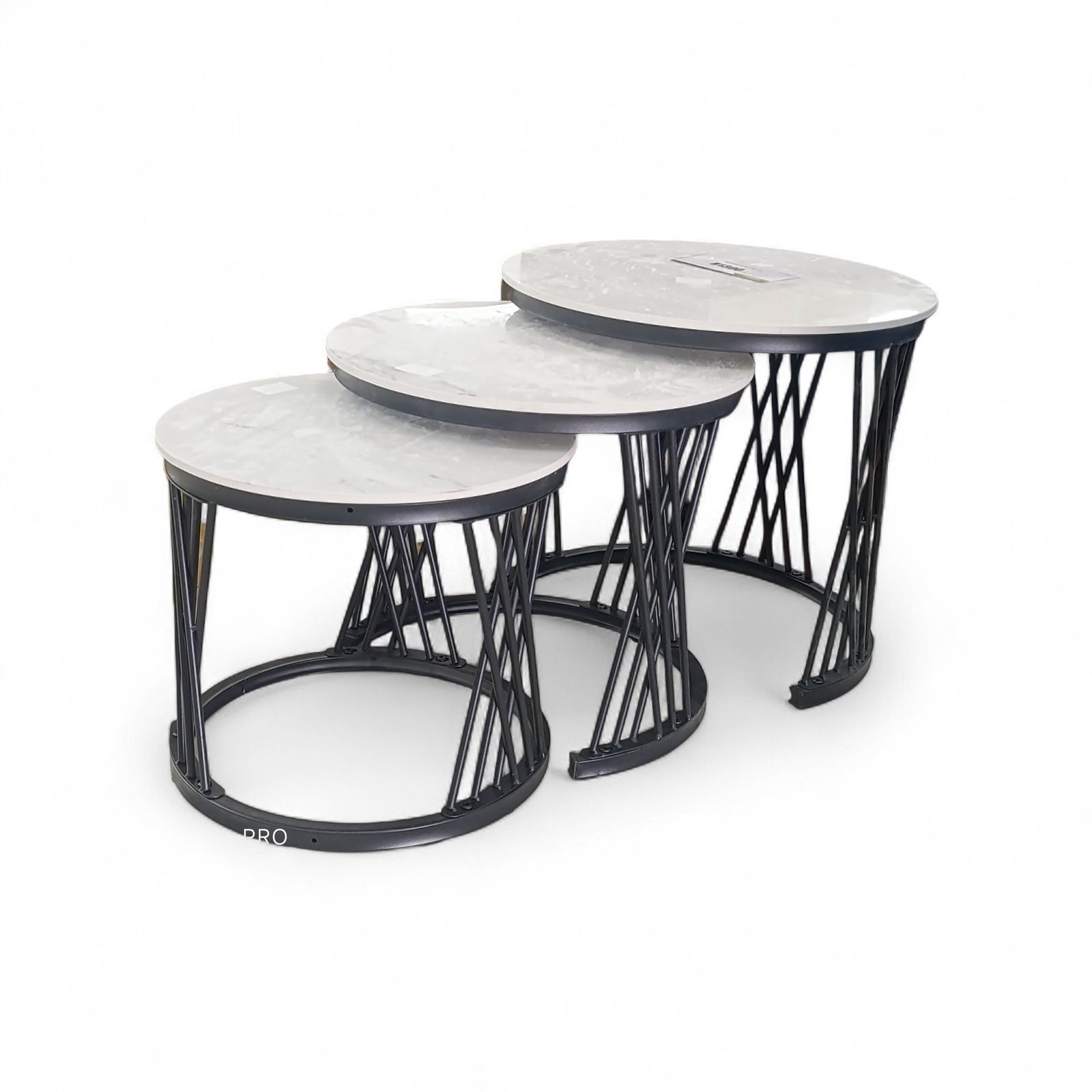Exotic Designs 3 Piece Coffee Table Black