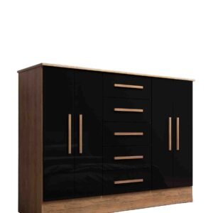 Exotic Designs Detroit Chest Of Drawers - Black
