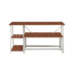 Exotic Designs Dining Set with Bench Brown & White