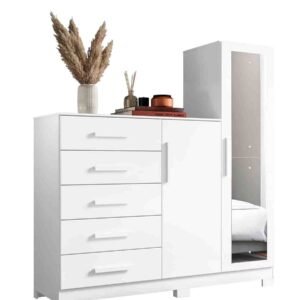 Exotic Designs Modern Chest Of Drawers - White