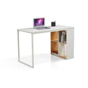 Exotic Designs Office Desk Natural Oak & White