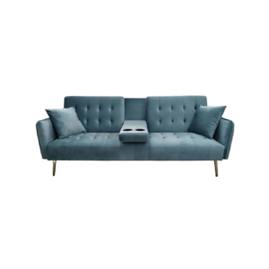 Exotic Designs Sofa Bed with Cupholders Blue
