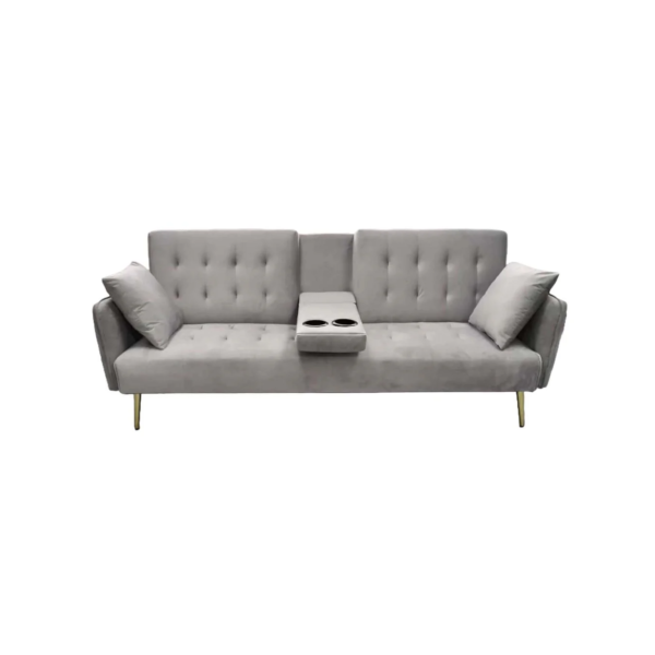 Exotic Designs Sofa Bed with Cupholders Grey