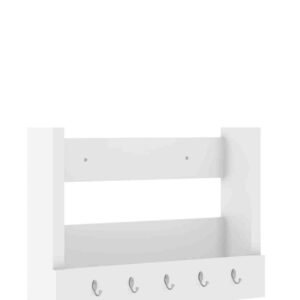 Exotic Designs Wall Key Hanger Multifunctional Hook Holder - White