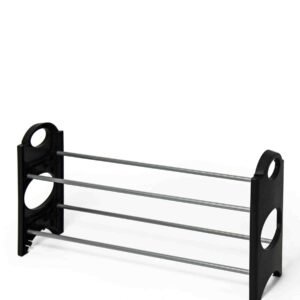 Fine Living 2 Tier Shoe Rack - Black