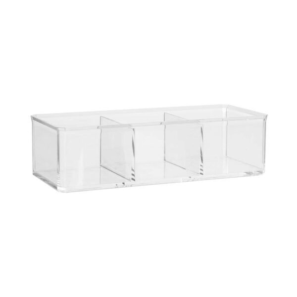Five Selena 3 Compartment Cotton Box Clear