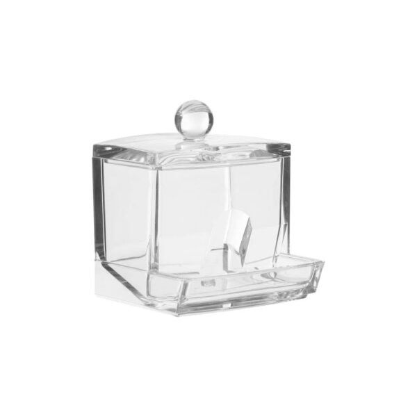 Five Selena Cotton Bud Dispenser Clear