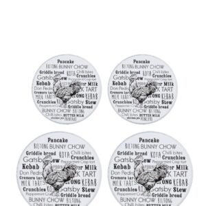 Hillhouse Stove Burner Covers 4 Piece - White With Words