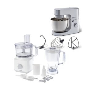 Kenwood Essentials Collection 750W Food Processor + 5Lt Homebake Naked Pack Stand Mixer Combo