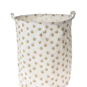 Kiddies Bee Themed Laundry Basket - White & Yellow