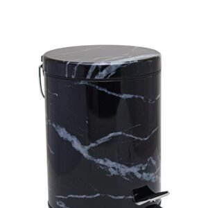 Kitchen Life 5L Marble Design Dust Bin - Black