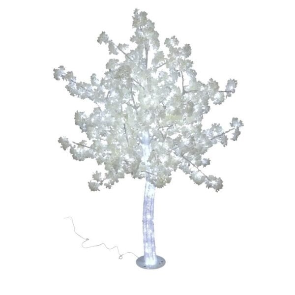 Large 1.8m LED Tree with Leaves White