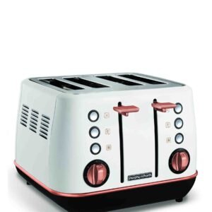 Morphy Richards Evoke 4 Slice Toaster - White & Rose Gold