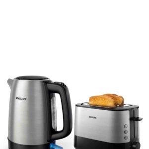 Philips Viva Collection Toaster & Daily Collection Kettle - Silver