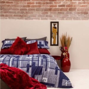 Pierre Cardin 3 Piece Queen Duvet Cover Set - Abstrak