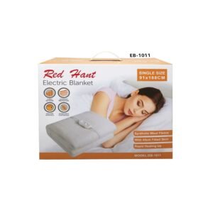 Red Hart 91 x 188cm Single Electric Blanket White