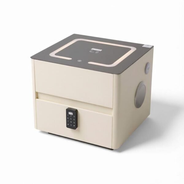 Side Pedestal with Safe & Wireless Charging Cream