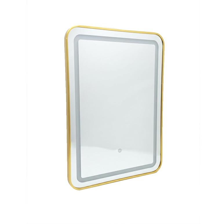 Square LED Mirror Gold