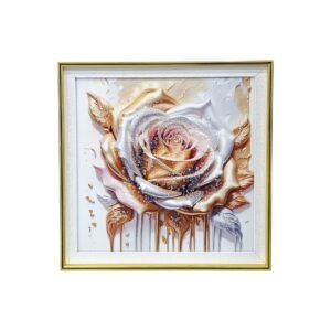 Square Rose Painting Multicoloured