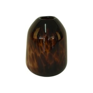 Urban Decor 23cm Art Glass Vase Amber