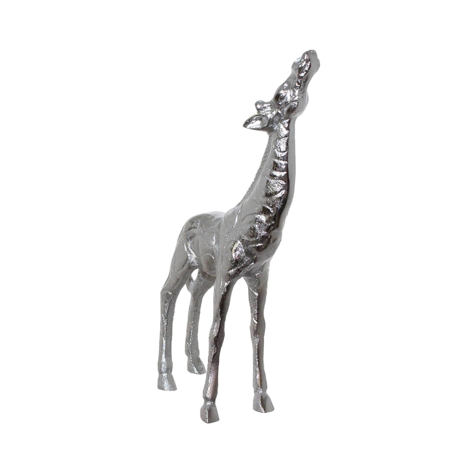 Urban Decor 28cm Giraffe Looking Up Silver
