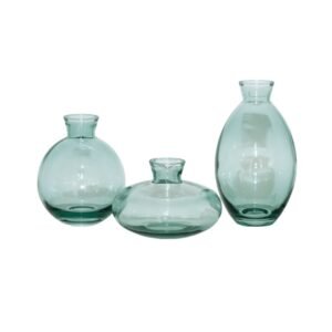 Urban Decor 3 Piece Bud Vase Set Green