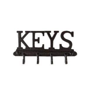 Urban Decor 4 Keys Hooks Black